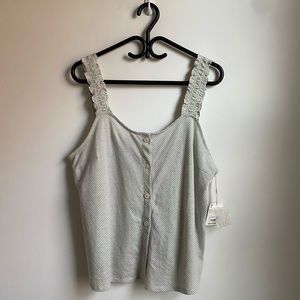 A.N.A Black and White Patterned Tank Top New with Tags